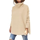 EFAN Women's Turtleneck Oversized Sweaters Fall Outfits Clothes Long Pullover Winter Tunic Tops 2025