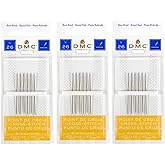 3 Pack DMC Size 26 Cross Stitch Needles (Total 18 Needles) - New Package