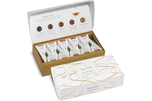 Tea Forte Winter Chalet Premium Petite Presentation Box Gift Set Sampler, 10 Count, 2 of Each Blend Individually Wrapped Handcrafted Pyramid Infuser Bags