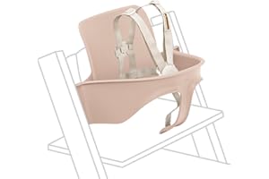 Stokke Tripp Trapp Baby Set 2, Serene Pink - Ages 6-36 Months - Convert the Tripp Trapp Chair into a Comfortable High Chair -