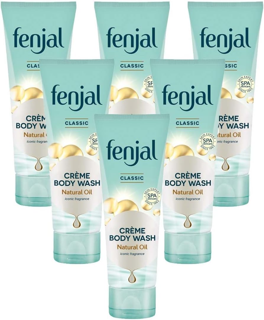 Fenjal Classic Creme Body Wash 200ml Six Pack Enriched with Jojoba Oil