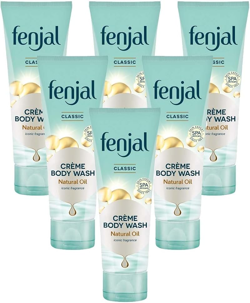 Fenjal Classic Creme Body Wash 200ml Six Pack Enriched with Jojoba Oil