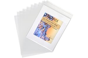 100 Pack 16 1/3 X 20 1/2 inch Plastic Clear Bags,OPP Storage Bag for 16x20 Picture Framing Mats Art Prints/Photos/Painting/Pl