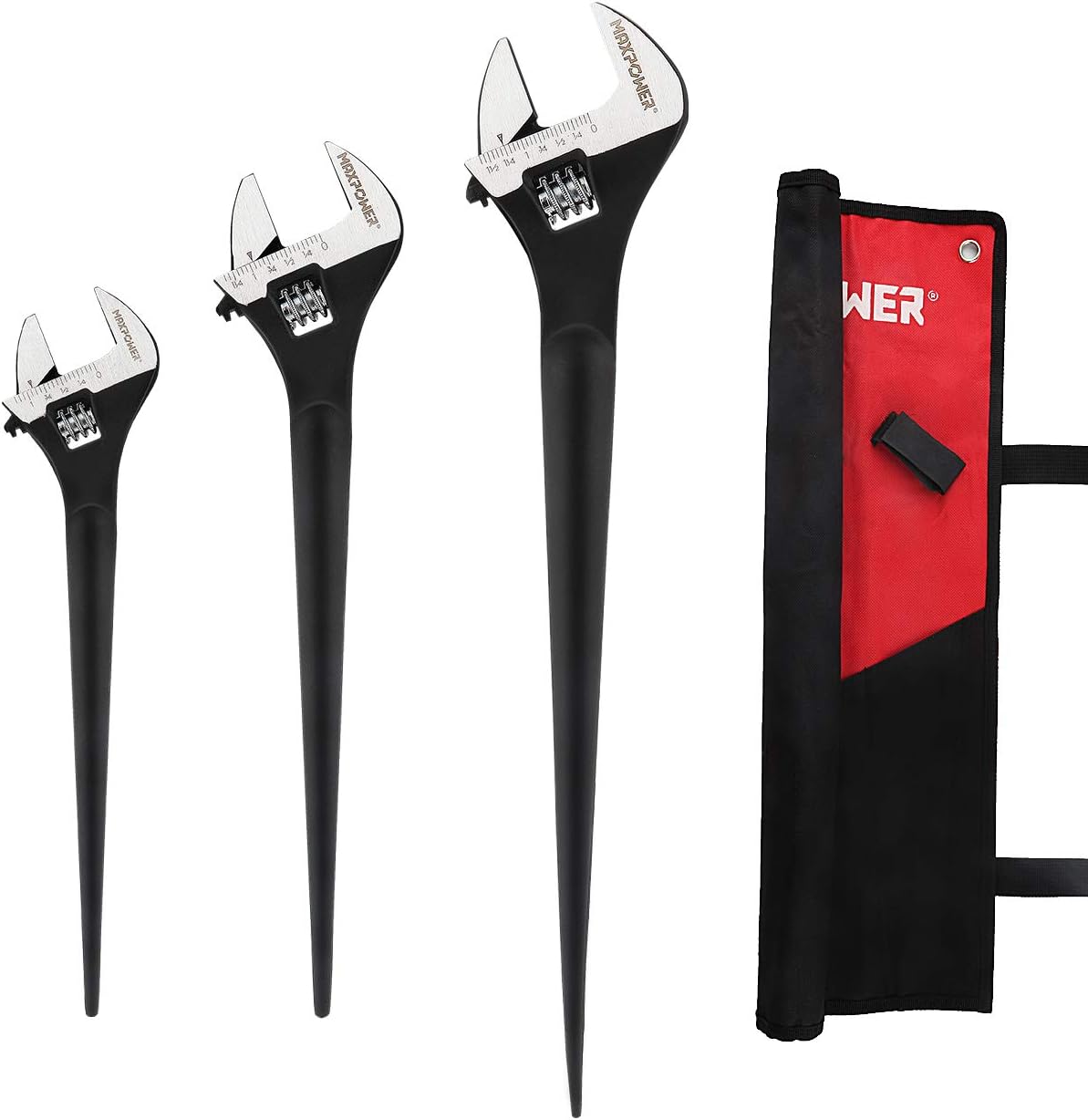 MAXPOWER 3Pieces Spud Wrench, 10inch 12inch 16inch Adjustable