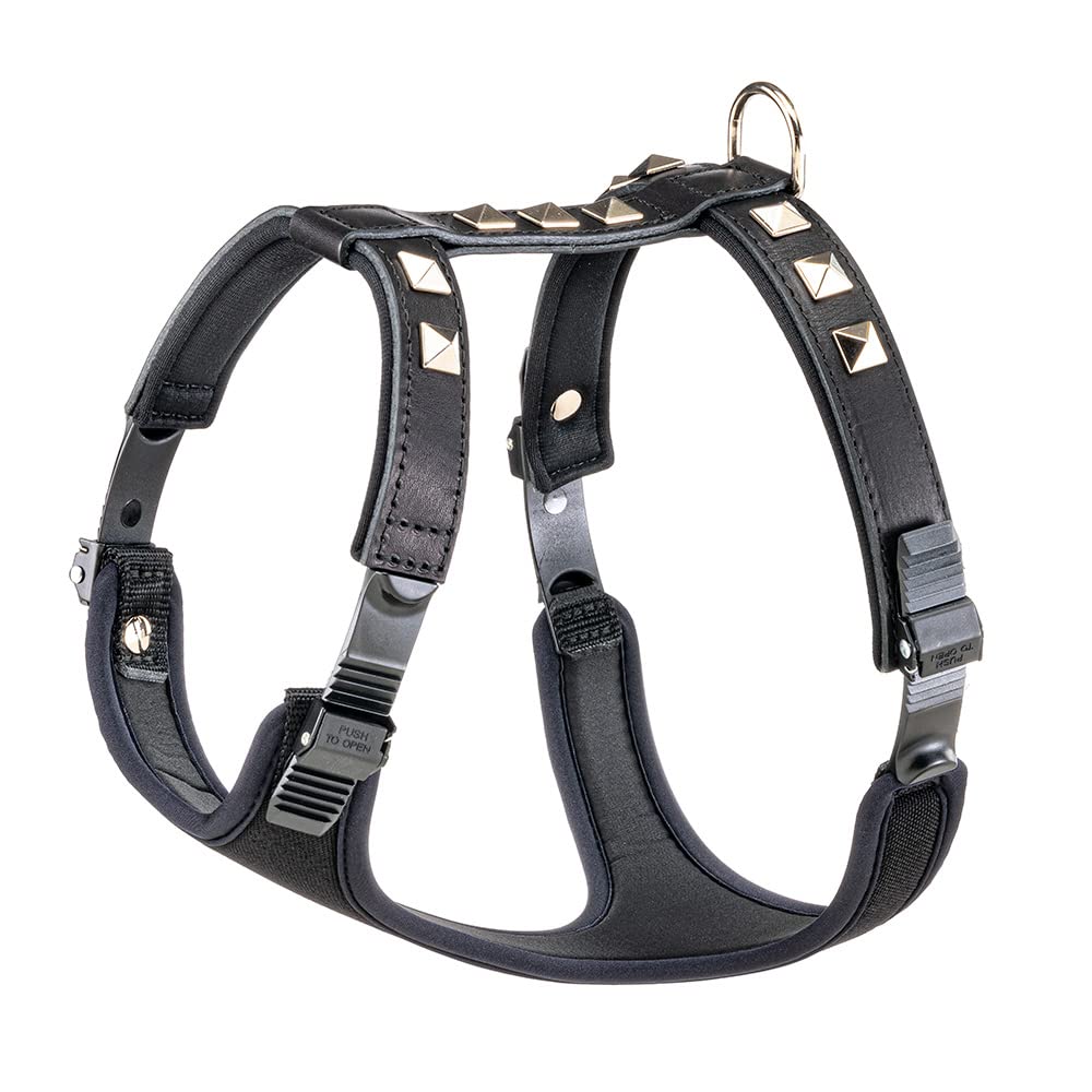 Ferplast Giotto Luxor Dog Harness, M, 40-50 cm/ 60-70 cm, Black