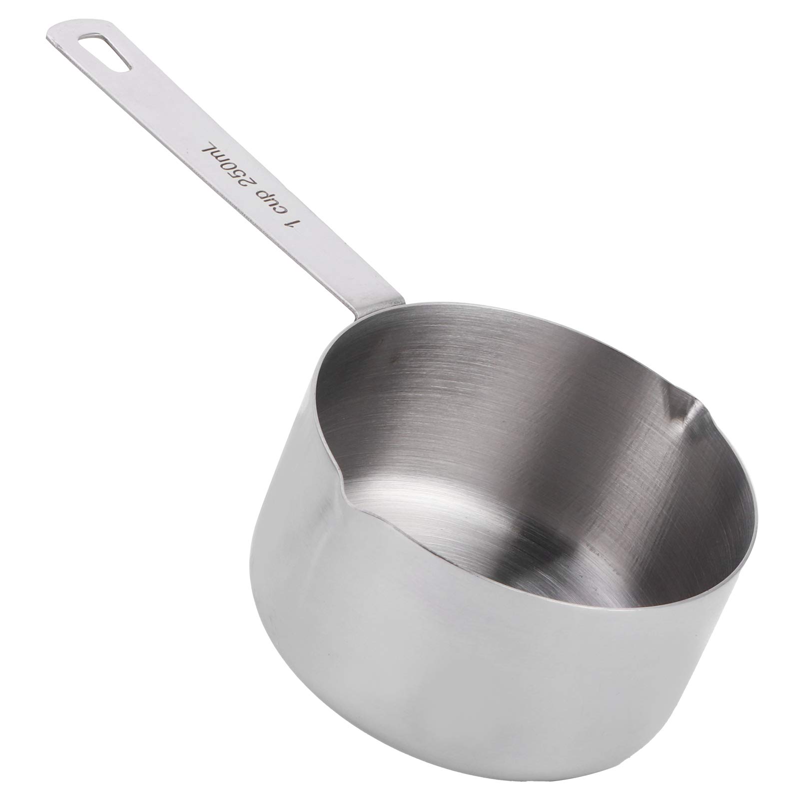 KUIKUI Measuring Cups, Stainless Steel Measure Cup with Scales for Liquid and Dry Ingredients, Metal Measuring Cups(1cup 250ml)