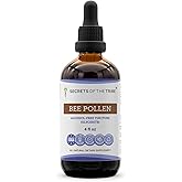 Secrets of the Tribe Bee Pollen Tincture Alcohol-Free Extract, Bee Pollen Dried Pollen (4 FL OZ)