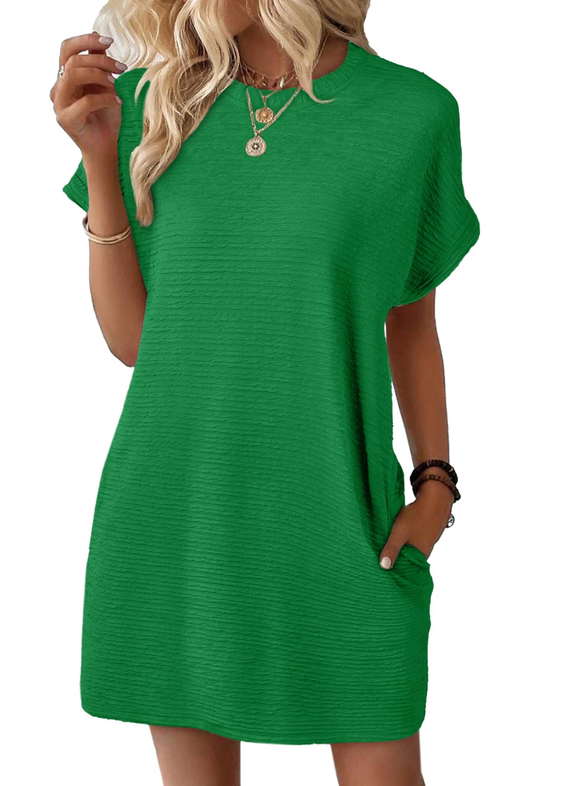 EVALESS Womens Summer Dresses 2025 Fashion Short Sleeve Cute Spring ...