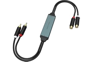 TOEASOR Ground Loop Noise Isolator, Amplifier Noise Filter RCA Audio Filter for Car Audio & Home Stereo, Car Stereo Noise Suppressor Reducer Alternator, Ground Loop Isolator RCA Audio Hum Eliminator