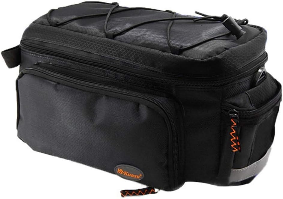 N/L Large Bicycle Bike Rear Rack Bag Expanding Backseat Bag Removable Carry Carrier