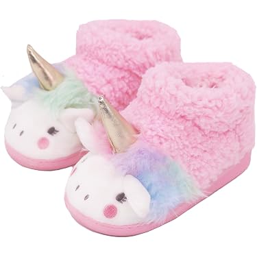 Chaussons Licorne Lumineux En Peluche Pour Filles - Avec Lumières LED Aux Couleurs Changeantes, Taille UK 1-3 / EU 33-36 - 9