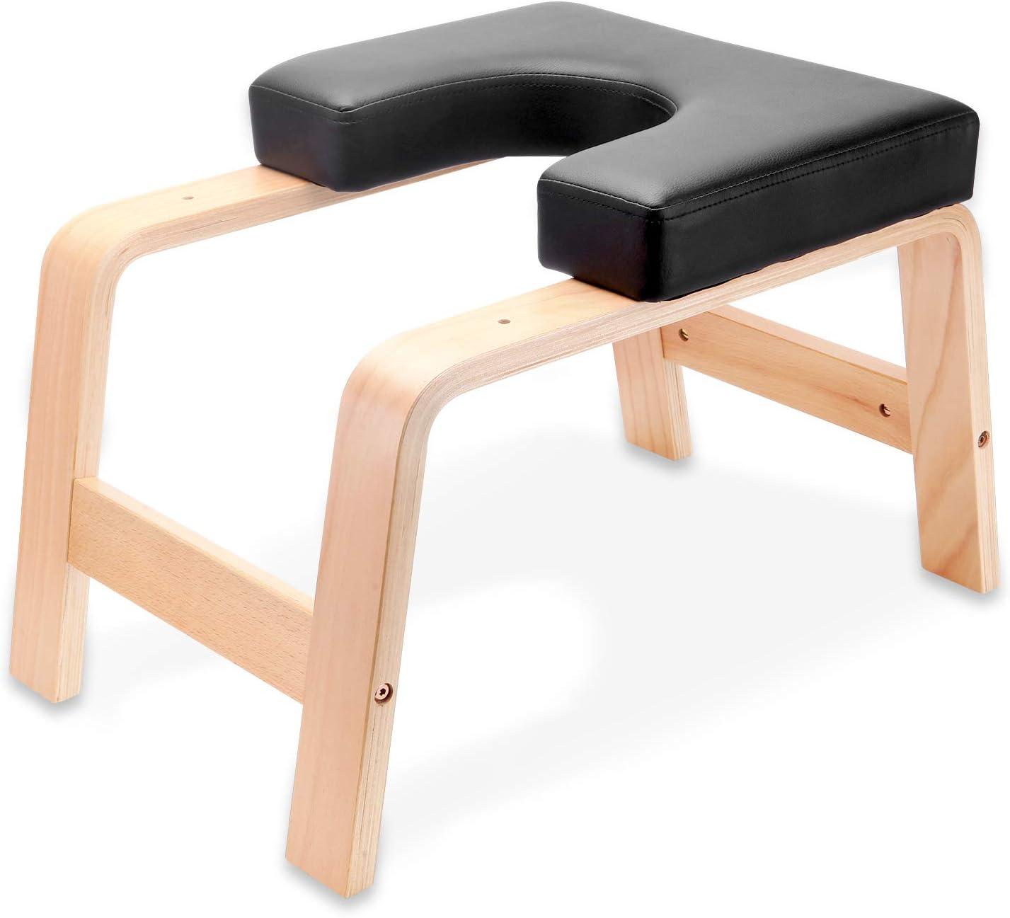 XMIAO Yoga Headstand Bench, Multifunctional Yoga Inversion Chair with Solid Wood Frame, Yoga Headstand Stool Idea for Workout, Fitness and Gym Relieve Fatigue and Body Building (Black) : Sports & Outdoors