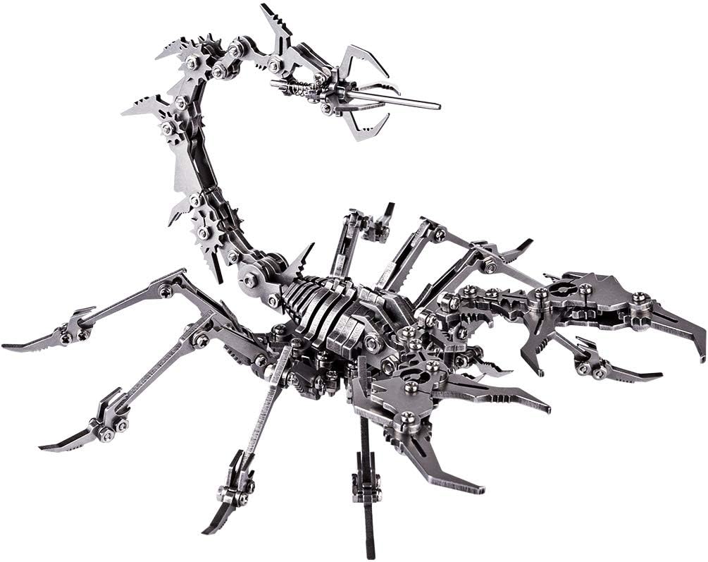 RuiyiF 3D Metal Puzzle Scorpion DIY Model Kit, Detachable 3D Jigsaw Puzzles for Adults, Ornament for Desk