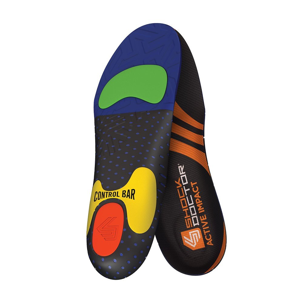 Speedo Shock Doctor Active Impact Insole - Black/Orange, Size 12-13/13-14
