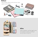 jopoo Office Wooden Desk Tidy Organiser Multifunctional Stationery Storage view 3