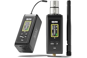 HHLPRO UHF Wireless in Ear Monitor System with Antenna, 902-927MHz, 50 Channel IEM System, 300 FT Range, Beltpack Transmitter Receiver, in-Ear Monitoring for Church, Live Performance, Rehearsal, F10P