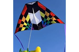 HONBO Delta Kite for Kids Easy to Fly,Large Kite for Adults, Colorful Kite for Children Ages 4-10