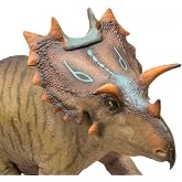 PNSO Prehistoric Dinosaur Models: 87 Judith the Spiclypeus | 6.7" Ceratopsian Display Model, U-Shaped Frill, Side Brow Horns, 64-Page Manual + A3 Poster, 15+