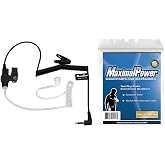 MaximalPower RHF 617-1N 3.5mm RECEIVER/LISTEN ONLY Surveillance Headset Earpiece with Clear Acoustic Coil Tube Earbud Audio Kit For Two-Way Radios, Transceivers and Radio Speaker Mics Jacks , Black