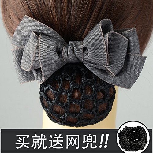 usongs Career flower head nurse hairnet hotel stewardess Bank headdress flower hairpin Korean head ornaments with string bag