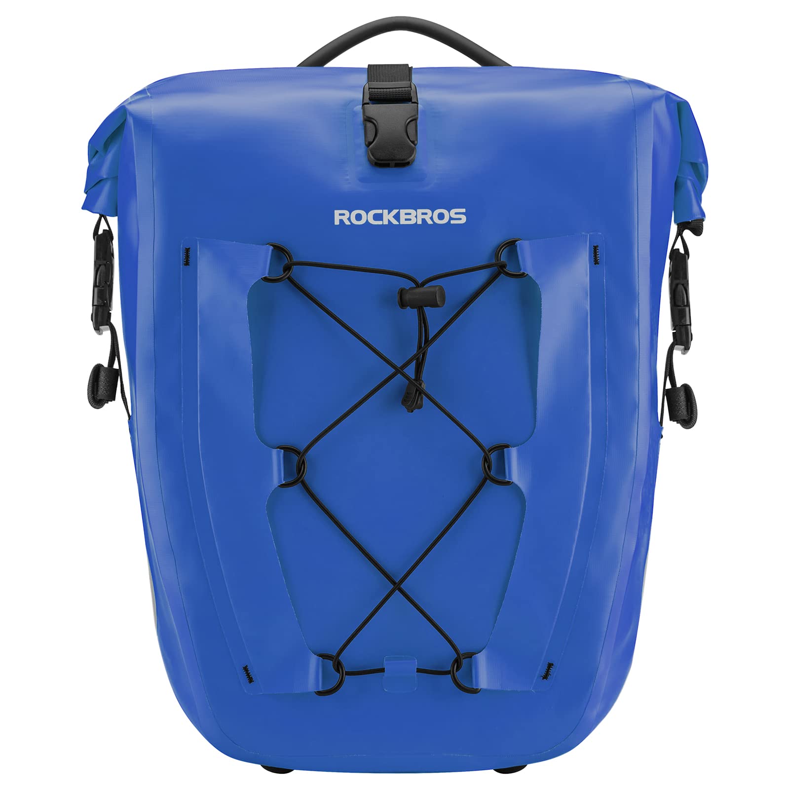 ROCKBROS Bike Pannier Bag 25L-32L 100% Waterproof Rear Rack Bicycle Bag for Rear Carrier Bike Handbag for Cycling Touring Travelling Blue
