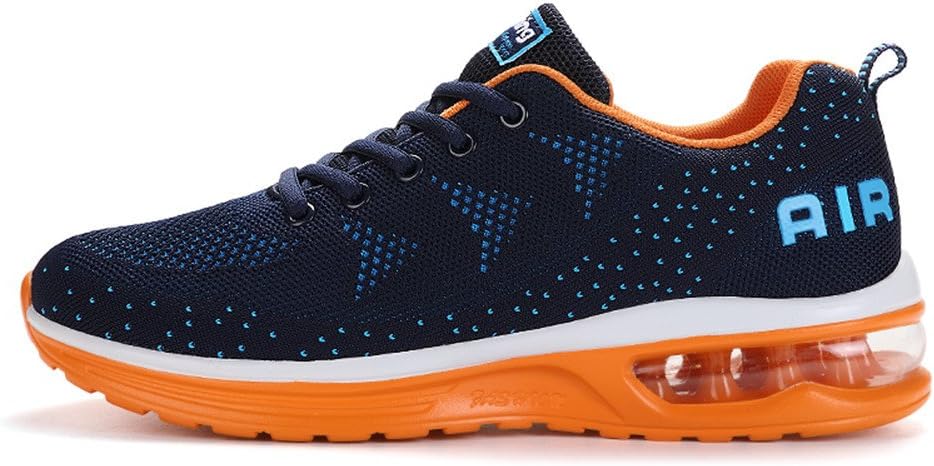 Fexkean Mens Womens Sneakers Sports Shoes Trainers Running Athletic Walk Gym Fashion Mesh Outdoor Shoes(A35BlueOrange40)