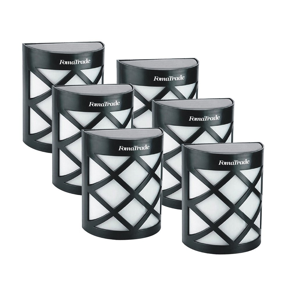 Solar Fence Post Lights By Fomatrade 6 Pack Of Solar Powered Outdoor Path Light Yard Fence Gutter Garden Wall Lamp (warm light)
