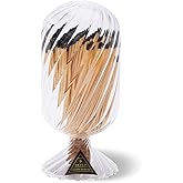 Skeem Helix Match Cloche with Striker - Includes 120 4 Inch Black-Tipped Matches - Perfect Candle Matches, Trendy Fireplace D