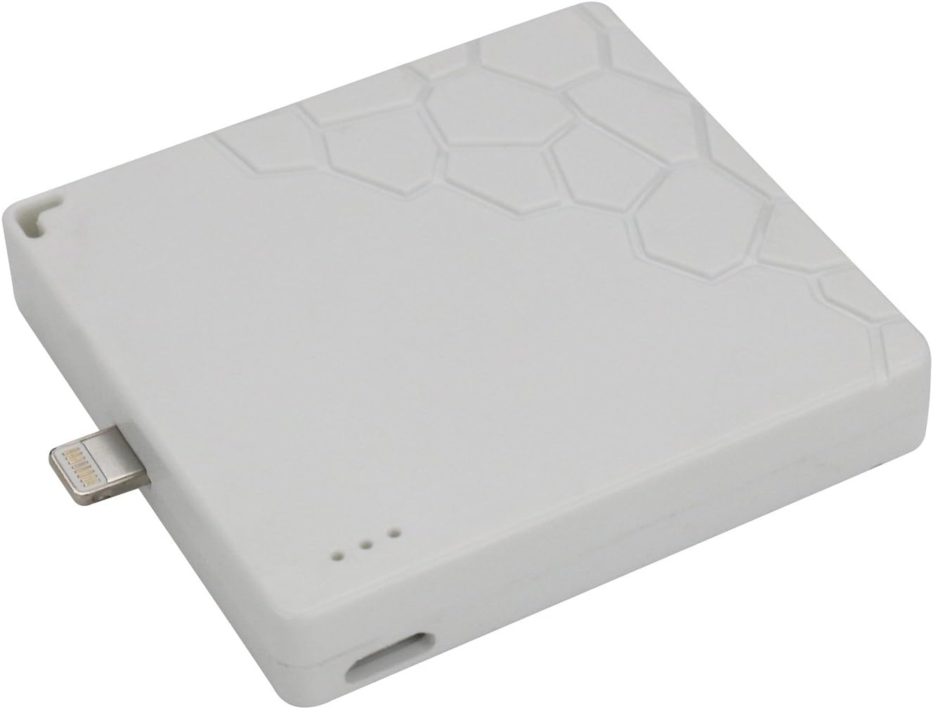NextGadget Emergency Power Bank Cube for iPhone 5, 5S, SE, 6, 6s, 6 plus 7, 7s and 7 plus. 1000 mAh capacity (white)