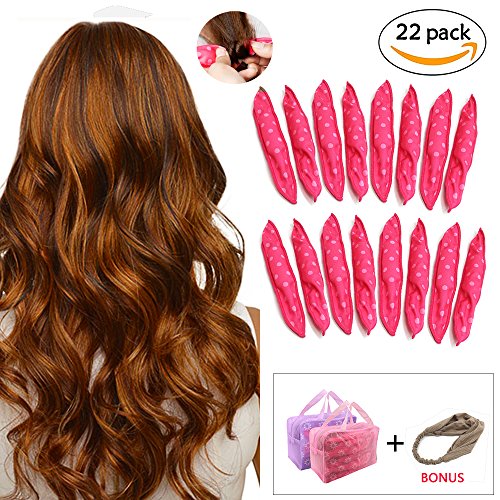 Foam Hair Rollers Curlers Sleep No Heat Hair Styling DIY Tool for Long Medium Wavy, Tight, Spiral Curls Hair + Free Headband