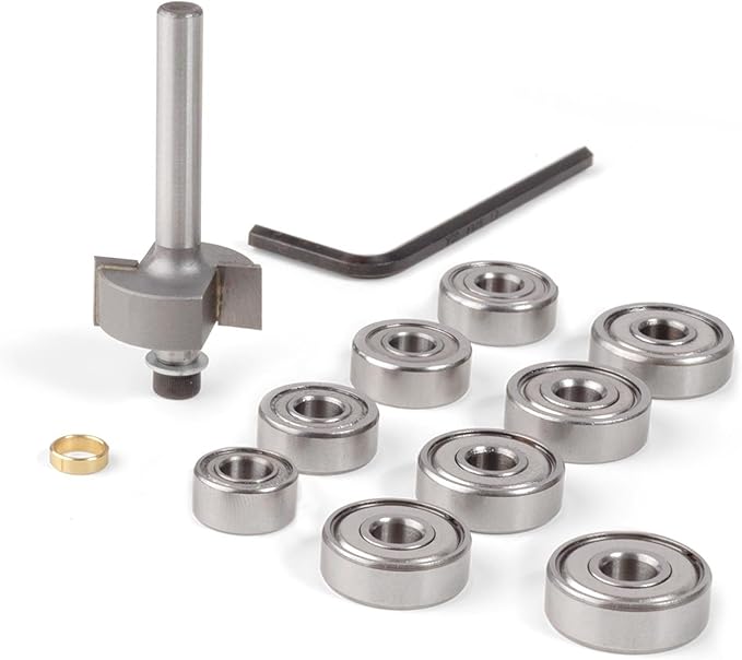 StewMac Binding Router Bit Set, Standard Set with 9 Bearing