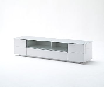 123wohndesign Lowboard Tv Mobel Tv Mobel Phonomobel Hochglanz Weiss Glas Mit Schublade 123wohndesign Amazon De Kuche Haushalt
