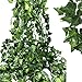 Ms Bloom Artificial Plants Fake Ivy Vines | 12 Pack 84 Feet | Fake Leaves Greenery Garland | Silk Hanging Plants | Faux Foliage For Rustic Garden Wedding | Tropical Home Party Wall Decorations (Ivy)