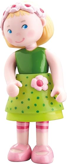 Haba 300513 - Little Friends Biegepuppe Mali, süße Minipuppe ab 3 Jahren, strapazierfähige Biegepuppe aus Kunststoff für lang