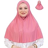 Prien Easy To Wear Hijab For Women, Muslim Instant Turban With Niqab, Islamic Clothes, Soft Scarf For Prayer, Abaya, Khimar