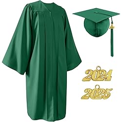YIIOSS Unisex Matte Cap and Gown 2024 2025 with