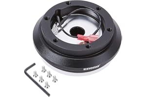 WKD Kyostar Black Aluminum Steering Wheel Short Hub Adapter Quick Release Boss Kit For Honda Civic EK Prelude S2000 130H #8334