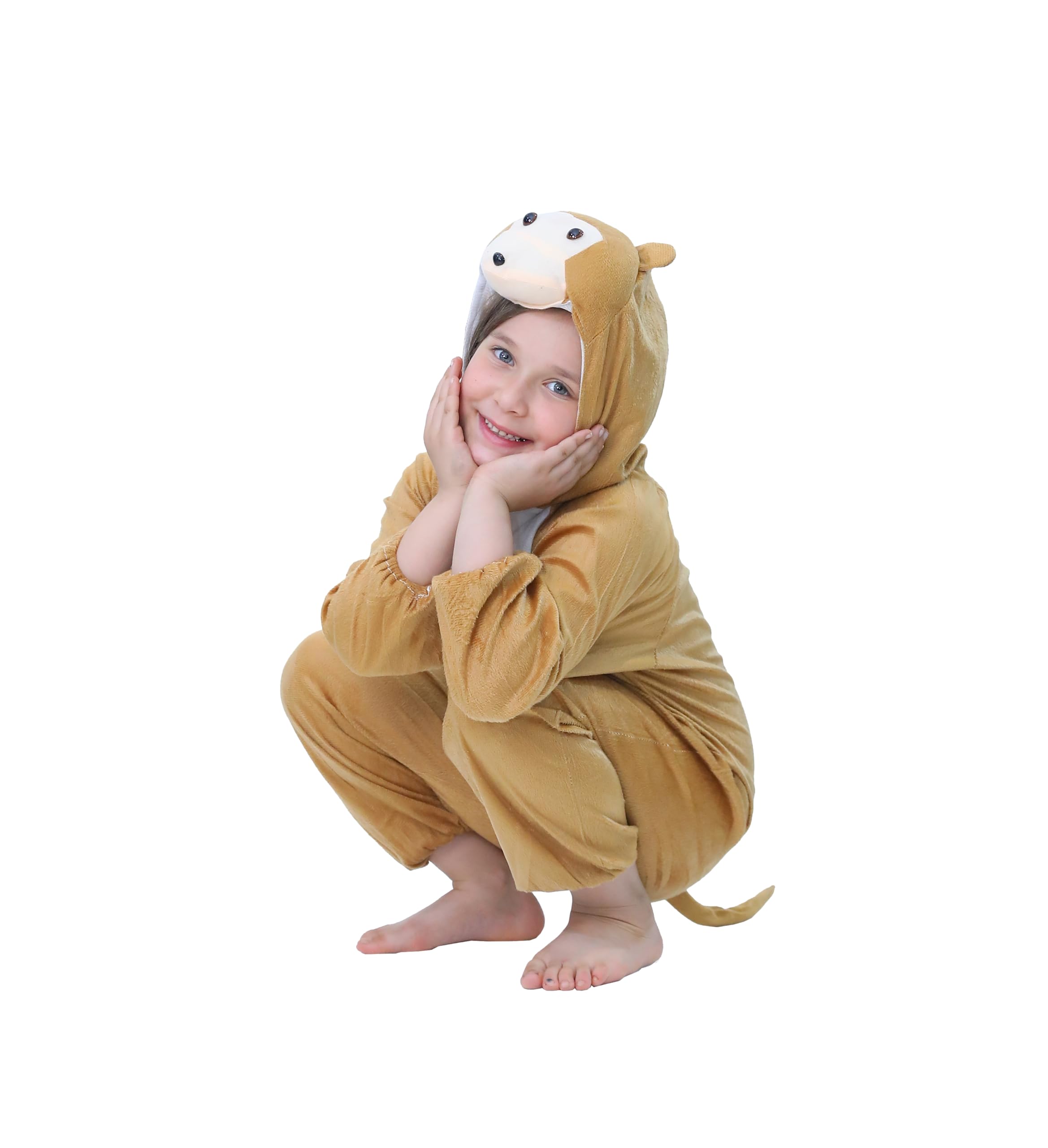 Matissa Kids Animal Costume for Boys Girls Unisex Fancy Dress Party Outfit Cosplay (S (For kids 31.5" - 35.5" tall), Monkey)