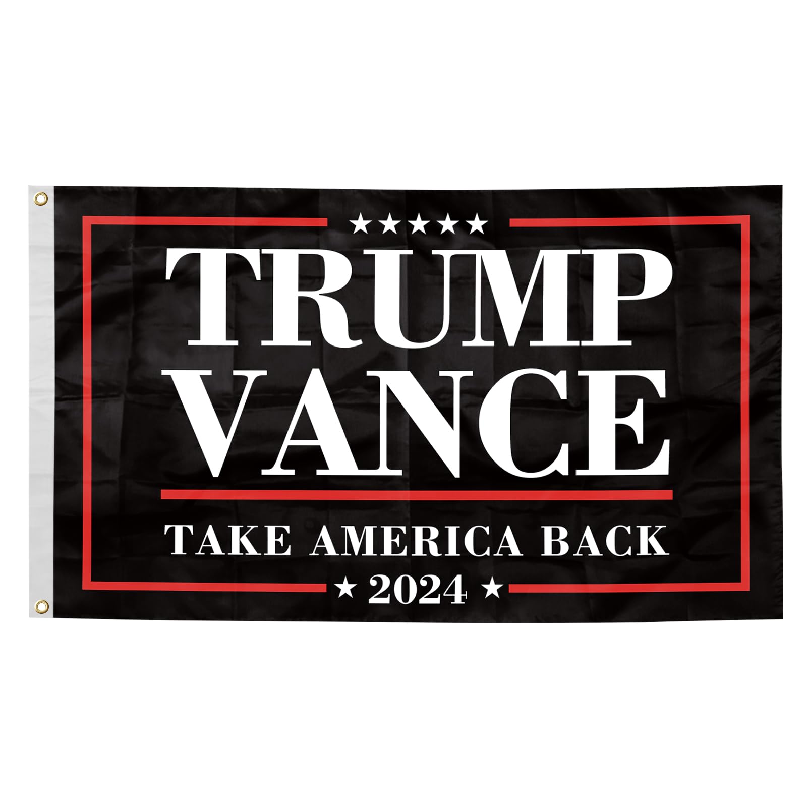 Photo 1 of Trump Vance 2024 Flag 3x5 ft Flag Take America Back Flag for Indoor and Outdoor Decorations with 2 Brass Grommets (T8)