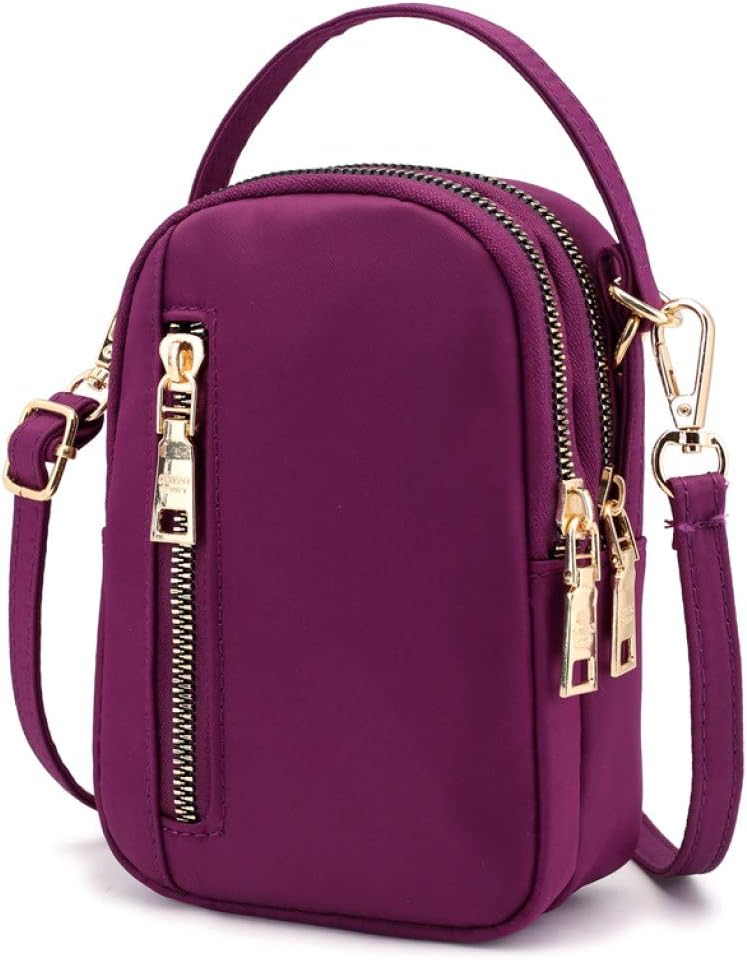 YANAIER Small Crossbody Bags Lightweight Nylon Cell Phone Purse Wallet for Women - 4 Carry Ways