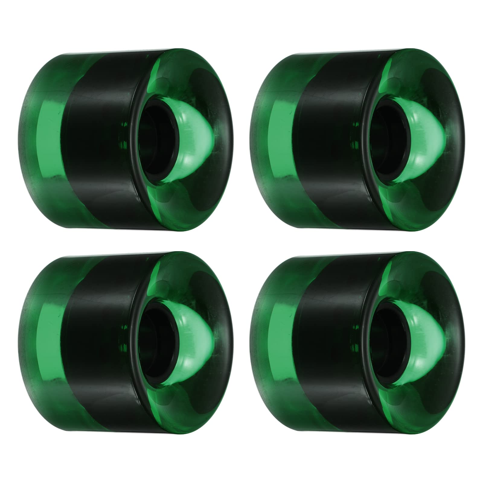 PATIKIL 60mm Longboard Wheels, 4 Pack Skateboard Wheel Street Wheels for Skateboards Cruiser Wheels Replacement 78A, Clear Green