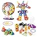 Magnetic Blocks, 120 Pcs Magnetic Building Blocks with Wheels, Magnet Tiles Toys for Kids, Upgrade Quality Instruction Booklet and Storage Bag Included