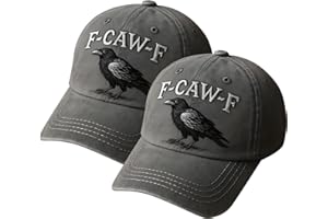 F-Caw-F Crow Hat, Vintage Gothic Black Bird Fcawf Cap, Adjustable Vintage Baseball Cap Boy Men Father Gifts