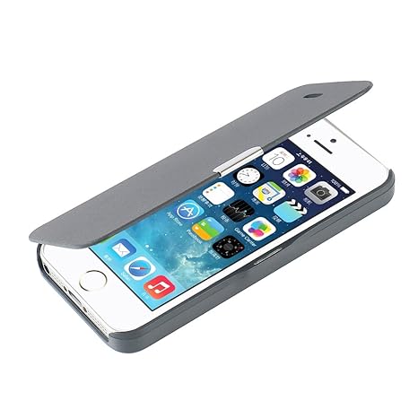 MTRONX für iPhone 5 Hülle, iPhone 5s Hülle, iPhone SE Hülle, Magnetisch Dünn Leder Folio Flip Klapphülle Etui Schutzhülle Tas