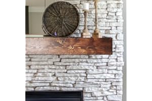 TheOne#1 Floating Shelf Mantel Hand Hewn (Aged Oak 54 INCH)