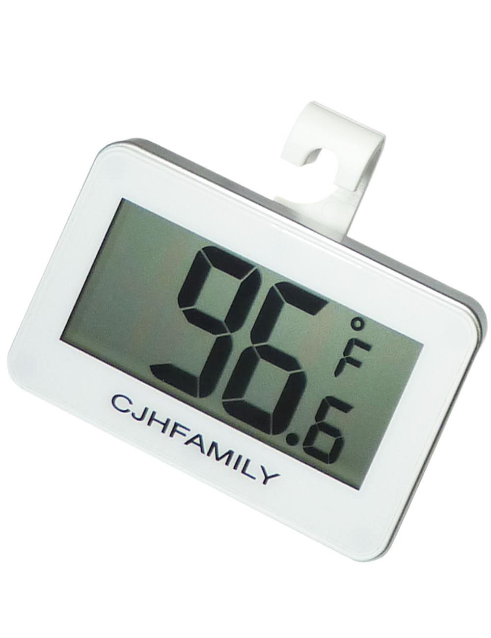 FunkyChef® White Fridge Thermometer Freezer Alarm Room Outdoor Wireless