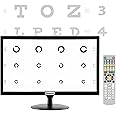 Huanyu Visual Acuity Chart Digital 21.5inch LCD Electronic Optical Eye Charts with 44+ Visual Targets and 5 Display Methods Optometry Tester Projector with Remote