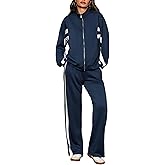 Totatuit Womens 2 pieces Sweatsuit Sets Zip Up Sweatshirts and Sweatpants Tracksuit Lounge Set Travel Outfits with Pocktes