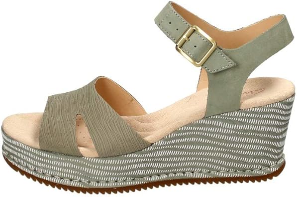 clarks sandals womens green