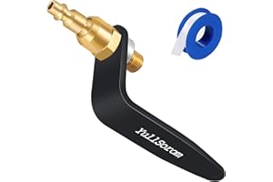 YullSorom 1" Aluminum Pneumatic Tool Hook with 1/4" Brass Industrial Swivel Fitting,Aluminum Pneumatic Tool Rafter Hook Hanger for Air Nailer,Air Blow Gun,Air Hammer,Air Deburring Tool etc